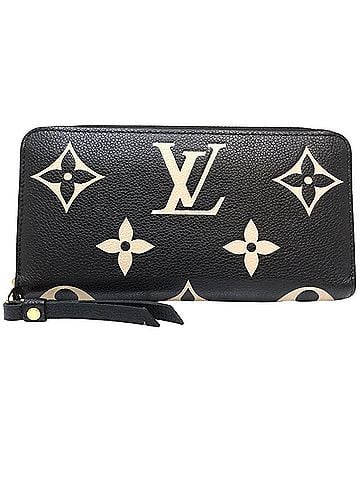 Louis Vuitton LOUIS VUITTON Louis Vuitton Monogram Bicolor Empreinte Long Wallet M80481 Zippy Black Beige Women's 182245 (view 1)