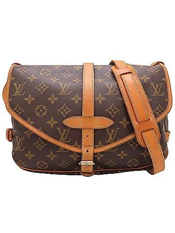 Louis Vuitton LOUIS VUITTON Monogram Saumur 30 M42256 Shoulder Bag Crossbody Brown Women's 353399 (view 1)