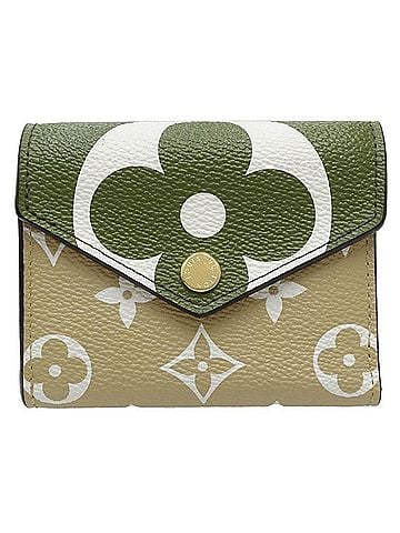 Louis Vuitton LOUIS VUITTON Louis Vuitton Monogram Giant Reverse Tri-fold Wallet M67640 Portefeuille Zoe Khaki Women's 182224 (view 1)