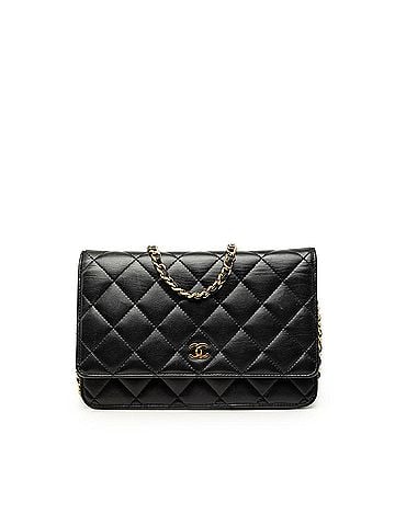 Chanel CC Quilted Lambskin Wallet On Chain (view 1)