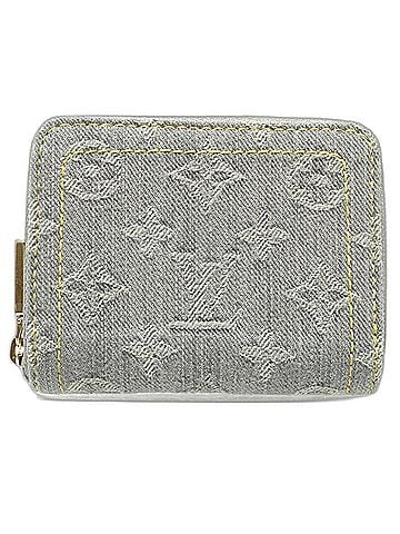 Louis Vuitton LOUIS VUITTON Louis Vuitton Wallet/Coin Case M14277 Zippy Coin Purse Monogram Denim Grey Women's 182167 (view 2)