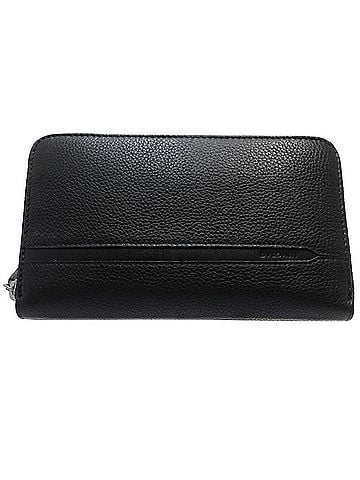 Bvlgari BVLGARI Bulgari Long Wallet 36968 Octo Round Zipper Leather Black Men's 182195 (view 1)