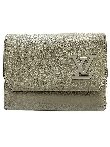Louis Vuitton LOUIS VUITTON Louis Vuitton Tri-fold Wallet M82410 Portefeuille Pilot Aerogram Sage 182187 (view 1)
