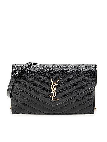 Yves Saint Laurent Envelope Wallet On Chain (view 1)