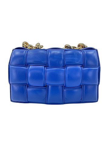 Bottega Veneta BOTTEGA VENETA Cassette Shoulder Bag, Leather, Blue (view 1)