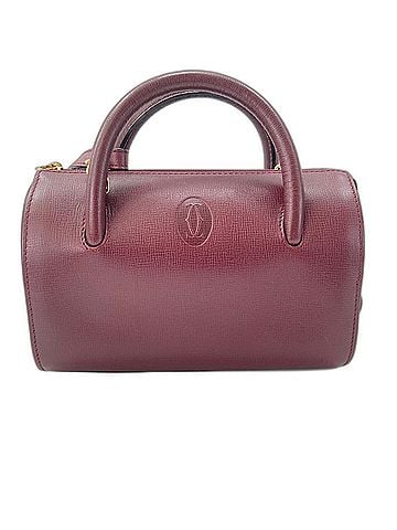 Cartier CARTIER handbag with shoulder strap, wine red (view 2)