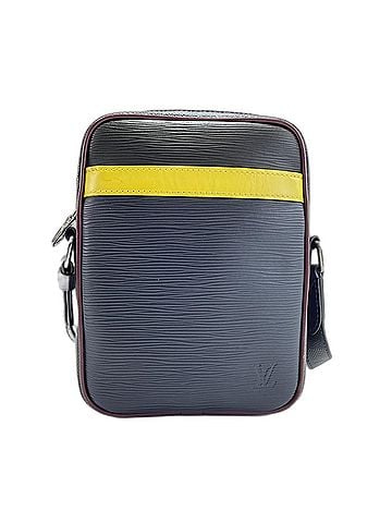 Louis Vuitton LOUIS VUITTON Danube Slim Shoulder Bag, Navy (view 2)