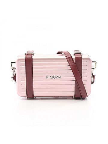 Christian Dior Christian Dior Dior x RIMOWA Personal Clutch Bag, Shoulder Handbag, Leather, Aluminum, Women's, Pink/Burgundy (view 1)