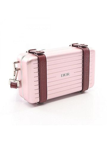 Christian Dior Christian Dior Dior x RIMOWA Personal Clutch Bag, Shoulder Handbag, Leather, Aluminum, Women's, Pink/Burgundy (view 2)