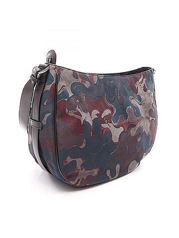 Christian Dior Christian Dior Dior Christian x Peter Doig Saddle Bag Shoulder Handbag Canvas Leather Women's Blue Multicolor (view 2)