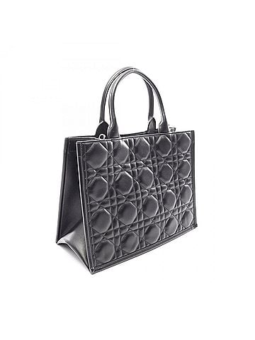 Christian Dior Christian Dior Dior BOOK TOTE Medium Micro Cannage 2-Way Tote Bag Handbag Leather Women's Black M1324OWHP_M900 (view 2)