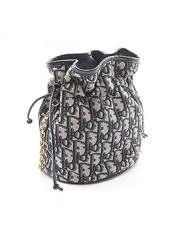 Christian Dior Christian Dior Dior 30 Montaigne Drawstring Mini Bucket Bag Oblique Shoulder Handbag Canvas Leather Women's Ivory/Navy S2374VTZQ_M928 (view 2)