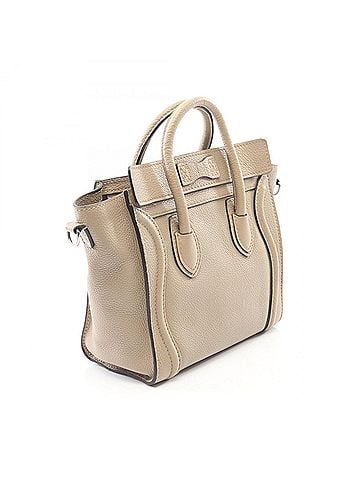 Céline Celine Luggage Nano Shopper 2-Way Handbag, Leather, Women's, Beige (view 2)