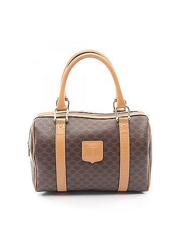 Céline Celine Macadam Tote Bag Handbag, Coated Canvas Leather, Women's, Brown (view 1)