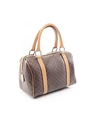 Céline Celine Macadam Tote Bag Handbag, Coated Canvas Leather, Women's, Brown (view 2)