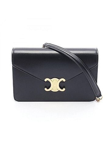 Céline Celine CELINE Margot Triomphe Shoulder Bag Handbag Leather Women's Black 10L033DPV.38NO (view 1)