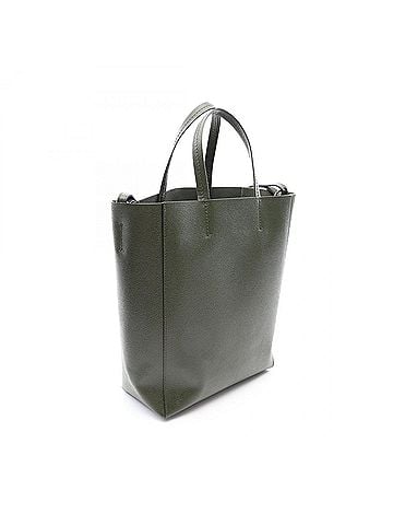 Céline Celine Vertical Small Cabas 2-Way Tote Bag/Handbag, Leather, Women's, Khaki (189813) (view 2)
