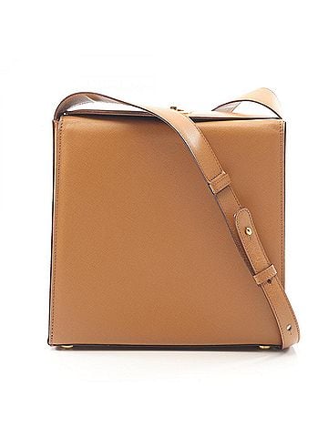 Céline Celine Turnlock Shoulder Bag/Handbag, Leather, Women's, Brown (view 1)