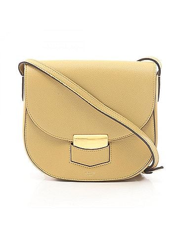 Céline Celine Small Trotter Shoulder Bag/Handbag, Leather, Women's, Yellow (view 1)
