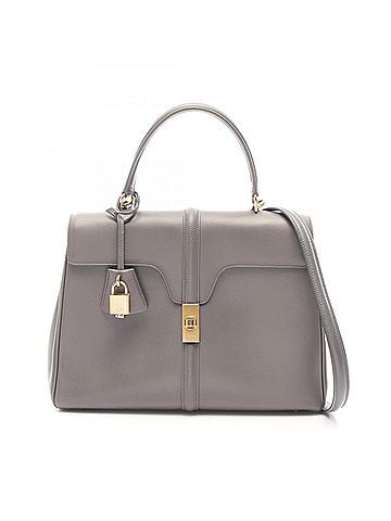 Céline Celine CELINE 16 Seize Medium 2-Way Handbag, Leather, Women's, Gray (view 1)
