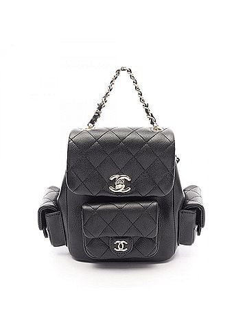 Chanel Chanel Matelassé Backpack/Handbag, Caviar Leather (Grained Calfskin), Women's, Black, AS4399 (view 1)