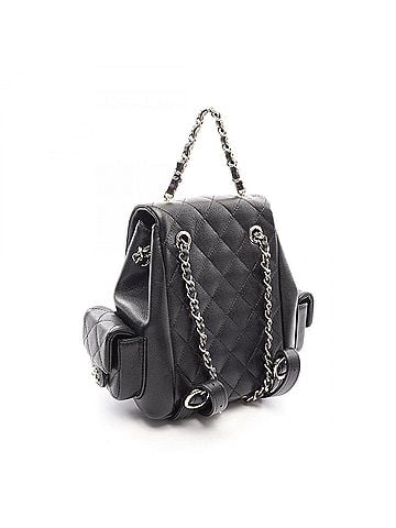 Chanel Chanel Matelassé Backpack/Handbag, Caviar Leather (Grained Calfskin), Women's, Black, AS4399 (view 2)