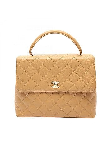 Chanel Chanel Matelassé Handbag, Caviar Leather (Grained Calfskin), Women's, Beige, A12397 (view 1)