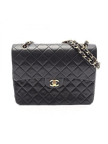 Chanel Chanel Matelassé Double Flap Shoulder Bag/Handbag, Lambskin Leather, Women's, Black (view 1)