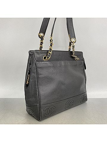 Chanel Chanel Triple Coco Caviar Skin Shoulder Bag, Black, for Women (view 2)