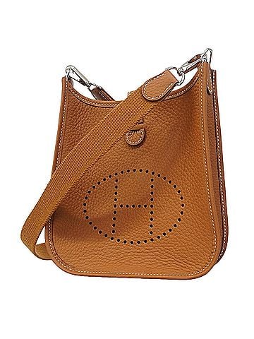 Hermès Hermes Evelyne TPM Shoulder Bag, Taurillon Clemence Leather, Gold, K Stamp, Women's (view 1)