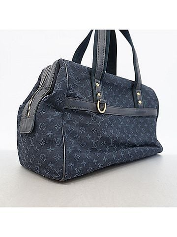 Louis Vuitton Louis Vuitton Monogram Mini Josephine GM Handbag M92411 TST Blue Women's (view 2)