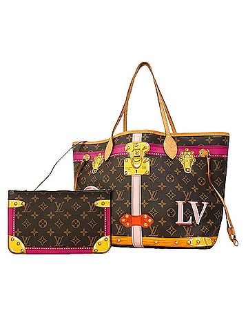 Louis Vuitton Louis Vuitton Monogram Summer Trunk Neverfull MM Tote Bag M41390 Brown Women's (view 1)