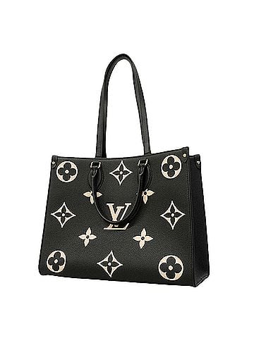 Louis Vuitton Louis Vuitton Monogram Empreinte Bicolor OnTheGo MM Tote Bag M45495 Black Beige 2-way bag for women (view 1)