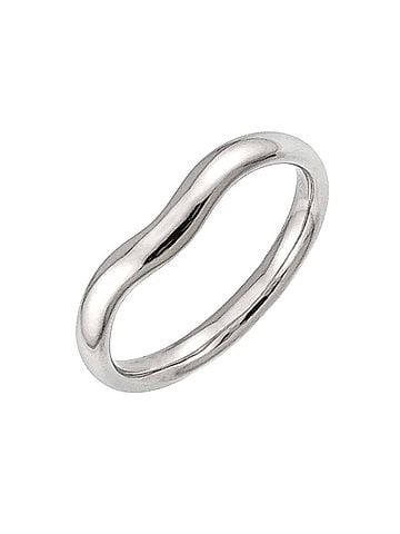 Tiffany & Co. Tiffany &amp; Co. Wide Curved Band Ring (Pt Platinum) (view 1)