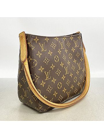 Louis Vuitton Louis Vuitton Monogram Looping MM Shoulder Bag M51146 Brown Women's (view 2)