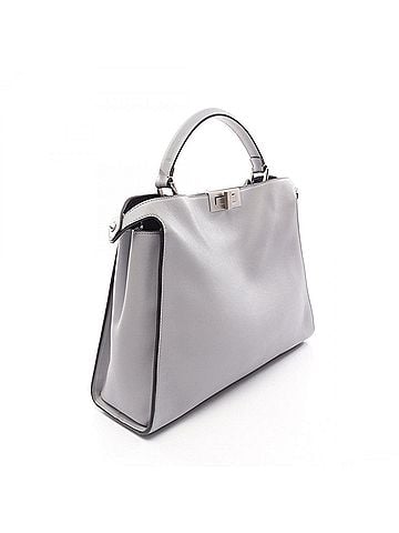 Fendi Fendi Peekaboo Essential 2-Way Handbag, Leather, Women's, Blue (8BN300) (view 2)