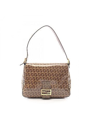 Fendi Fendi Zucchino Mamma Bucket Shoulder Bag/Handbag, Coated Canvas and Leather, Women's, Beige/Brown, 26325018 (view 1)