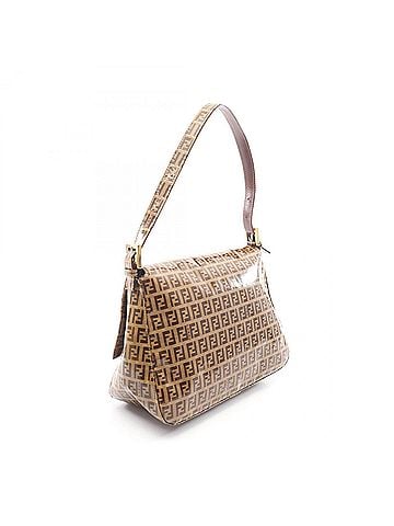 Fendi Fendi Zucchino Mamma Bucket Shoulder Bag/Handbag, Coated Canvas and Leather, Women's, Beige/Brown, 26325018 (view 2)