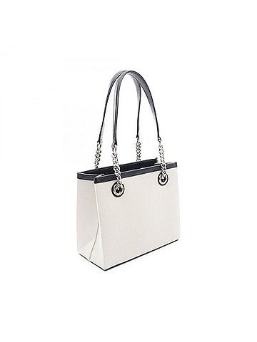 Balenciaga Balenciaga Duty Free Small Tote Bag Handbag Canvas Leather Women's Ivory/Black 759941 (view 2)