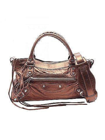 Balenciaga Balenciaga The First 2-Way Handbag, Leather, Women's, Brown, 103208 (view 1)