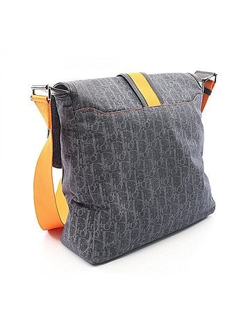 Christian Dior Christian Dior Dior Flightline Trotter Shoulder Bag/Handbag, Denim Leather, Women's, Navy, Black, Orange (view 2)