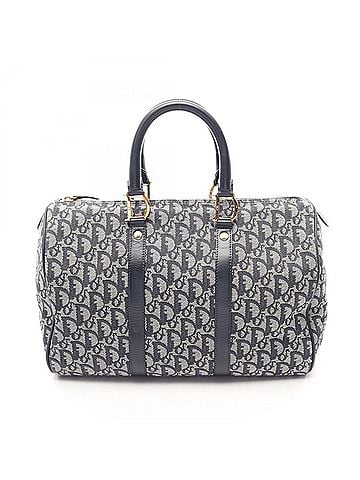 Christian Dior Christian Dior Dior Trotter Tote Bag Handbag Canvas Leather Women's Gray/Navy (view 1)
