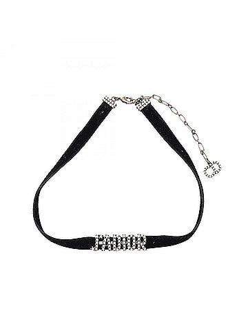 Christian Dior Christian Dior Dior J'ADIOR choker accessory, velvet, metal, rhinestones, women's, black, silver, clear. (view 1)
