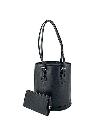 Louis Vuitton LOUIS VUITTON Petit Bucket PM Tote Bag, Black (view 1)