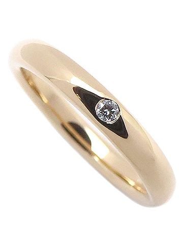 Tiffany & Co. TIFFANY&amp;Co. Tiffany Stacking Band Ring, 1P Diamond, Elsa Peretti Design, 18K Rose Gold, Women's, 295829 (view 1)