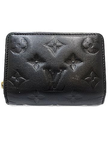 Louis Vuitton LOUIS VUITTON Louis Vuitton Monogram Pattern Bi-fold Wallet M81599 Portefeuille Lou Black Women's 182234 (view 2)