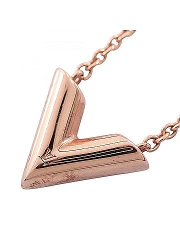 Louis Vuitton Louis Vuitton Essential V Necklace Jewelry GP (Gold Plated) Women's Gold Tone M80137 (view 1)