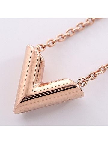 Louis Vuitton Louis Vuitton Essential V Necklace Jewelry GP (Gold Plated) Women's Gold Tone M80137 (view 2)