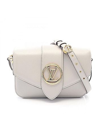 Louis Vuitton Louis Vuitton LV PONT 9 Pont Neuf Shoulder Bag Handbag Leather Women's Gray M57326 (view 1)