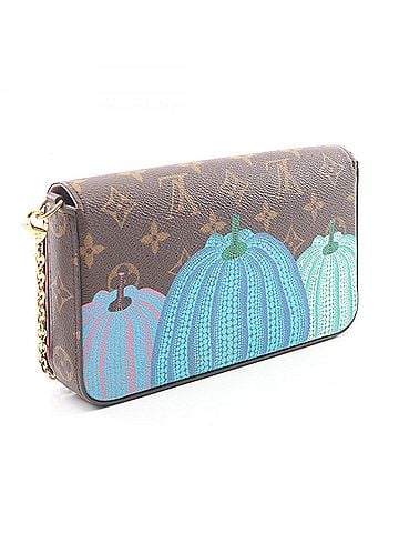 Louis Vuitton Louis Vuitton LV x YK Pochette Felicie Monogram Yayoi Kusama Shoulder Bag Handbag Coated Canvas Leather Women's Brown Multicolor M82108 (view 2)